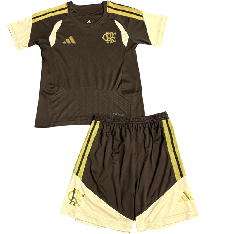 Kit Infantil Flamengo Treino 26/27 Marrom
