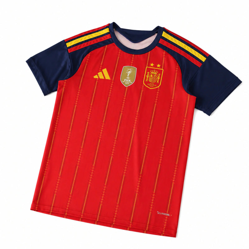 CAMISA DA SELEÇÃO DA ESPANHA 26/27 VERMELHO PATCH CAMPEÃO