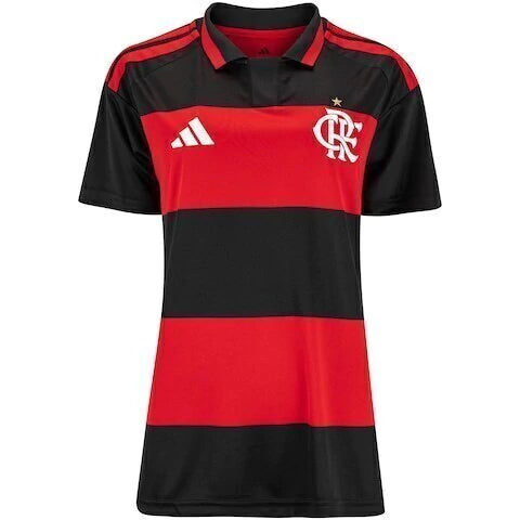 CAMISA DO FLAMENGO 26/27 VERMELHO E PRETO FEMININA