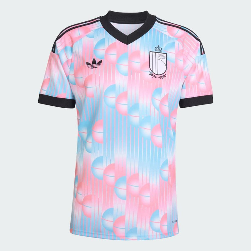 CAMISA DA SELEÇÃO DA BELGICA 26/27 ROSA E AZUL