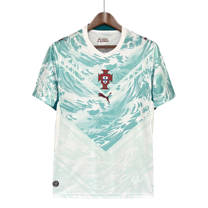 Camisa Portugal Visitante 26/27 - Versão Torcedor Masculino - Puma - Verde e Branca