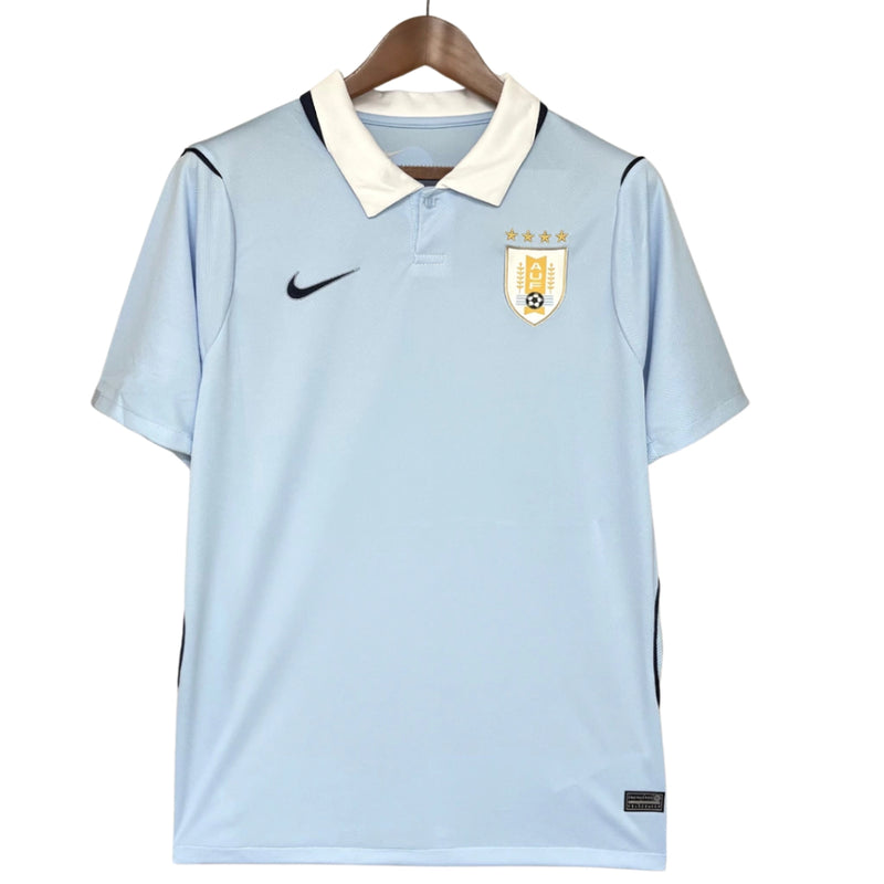 CAMISA DA SELEÇÃO DO URUGUAI 26/27 BRANCO E AZUL