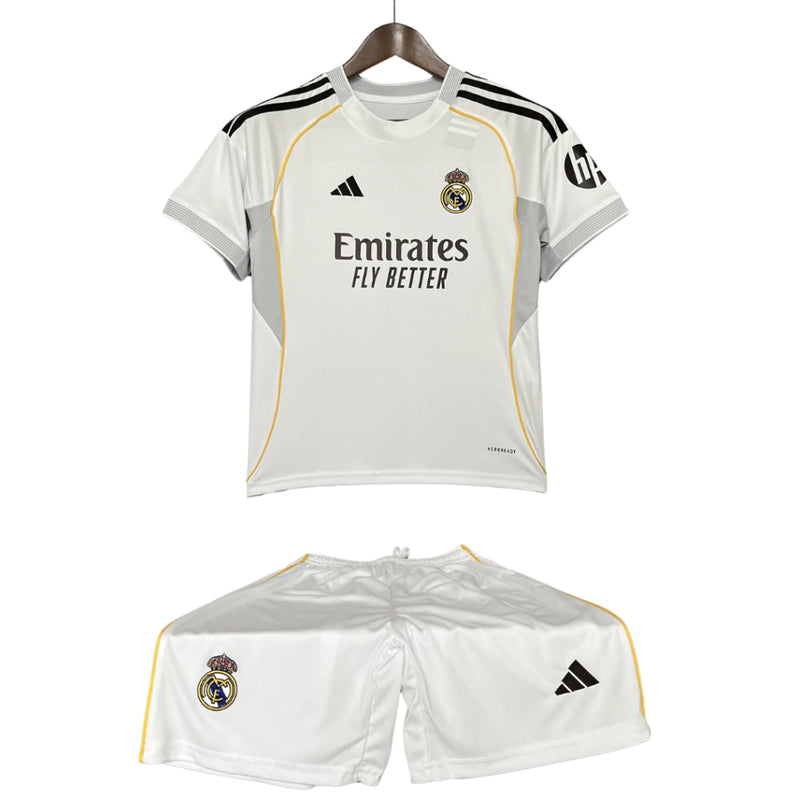 Conjunto Infantil Real Madrid 25/26 - Branco