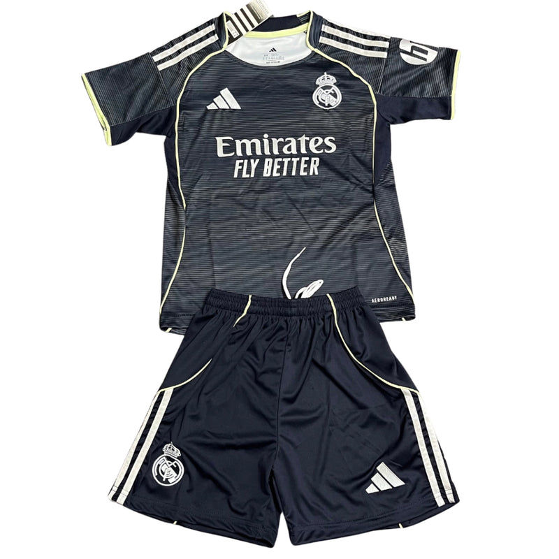 Conjunto Infantil Real Madrid 25/26 - Preto