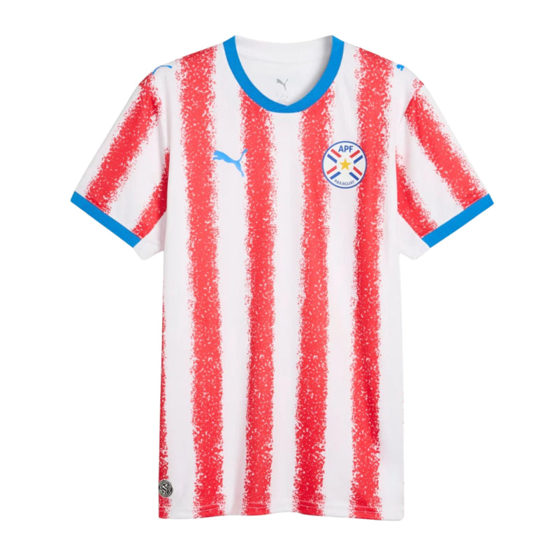 CAMISA SELEÇÃO PARAGUAI I 26/27  TORCEDOR MASCULINA - VERMELHO E BRANCO